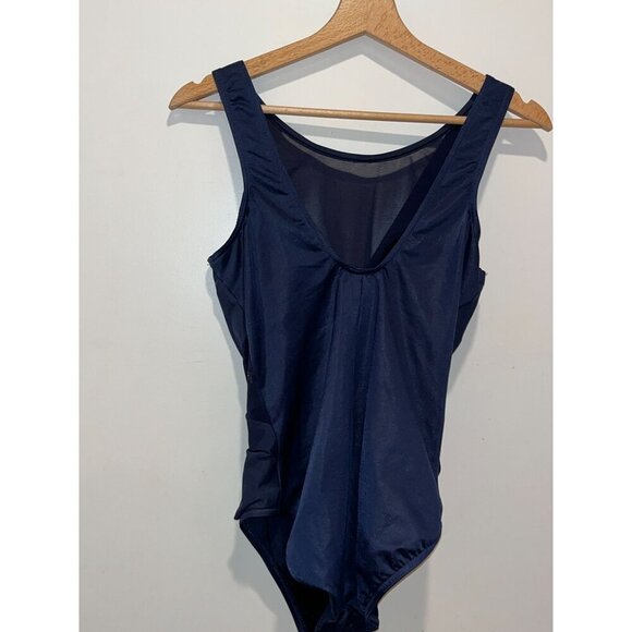 Miraclesuit Navy Illusionists Palma One Piece Swimsuit Women's Size Medium - Picture 3 of 6